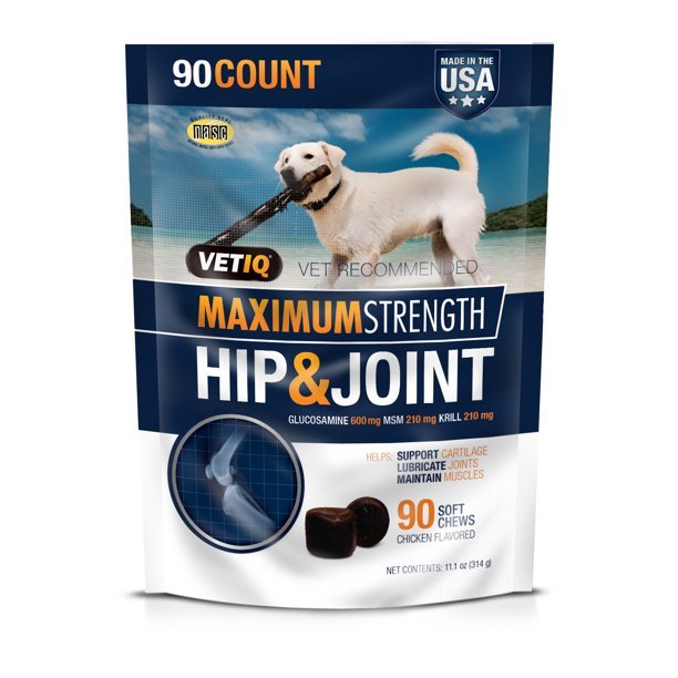 VetIQ Maximum Strength Hip & Joint Supplement for Dogs,